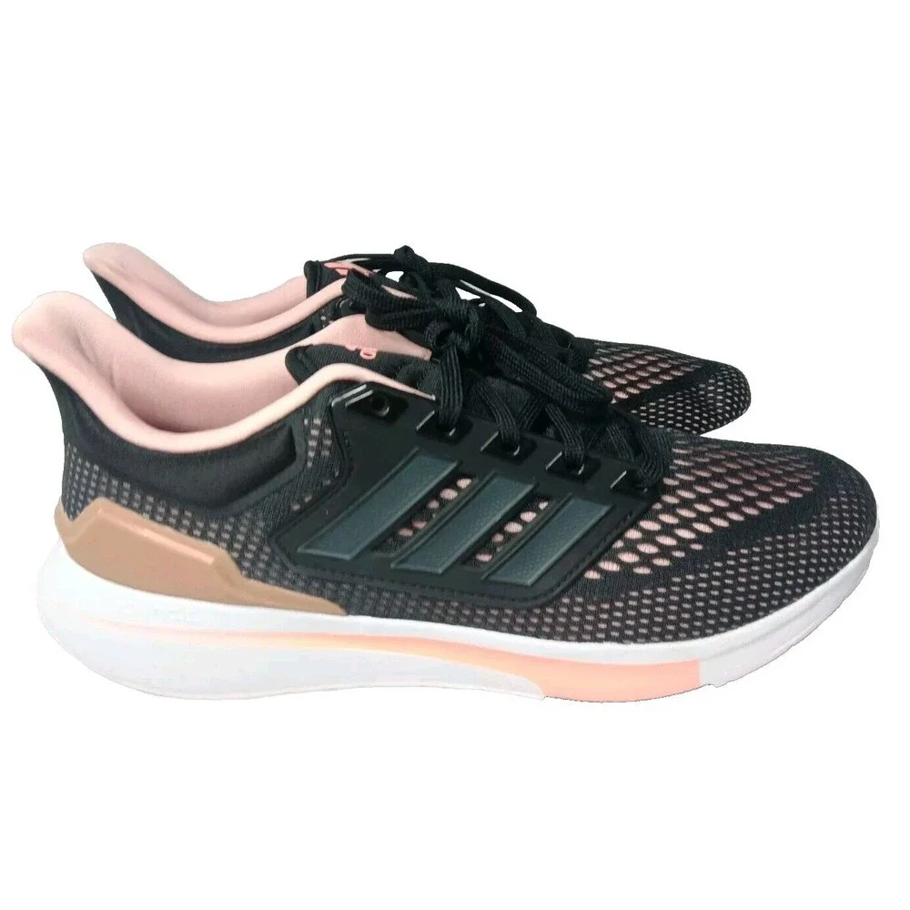 Adidas EQ21 Run Shoes Women's Size 10 Black & Mauve GZ0589